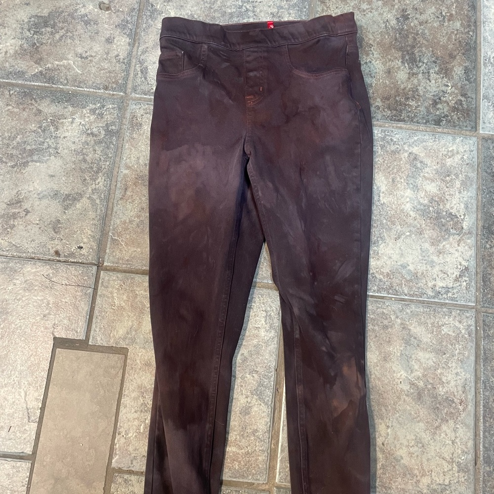 Spans hand dyed jean ish leggings M